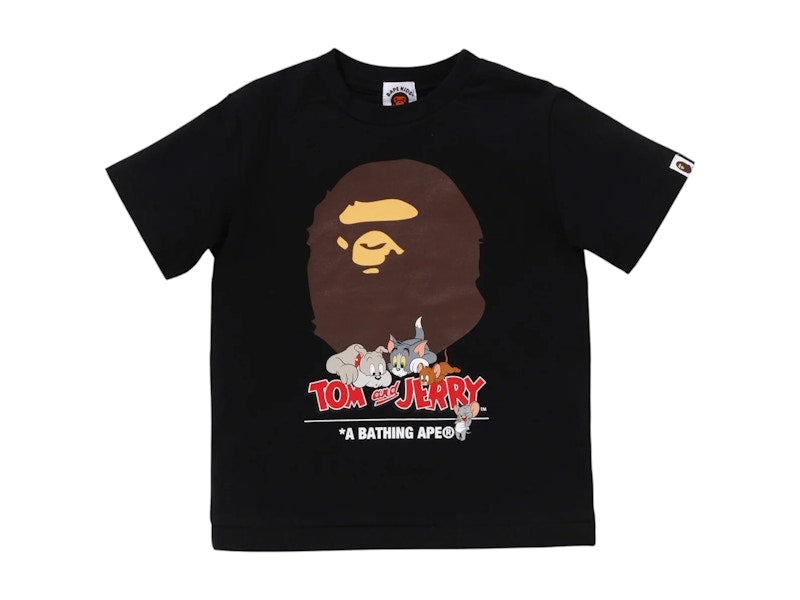 BAPE x Tom And Jerry Kids 85th Ape Head II Tee Black