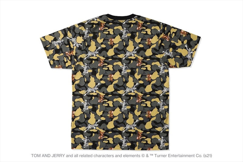 BAPE x Tom and Jerry Camo Madison Avenu Tee Beige