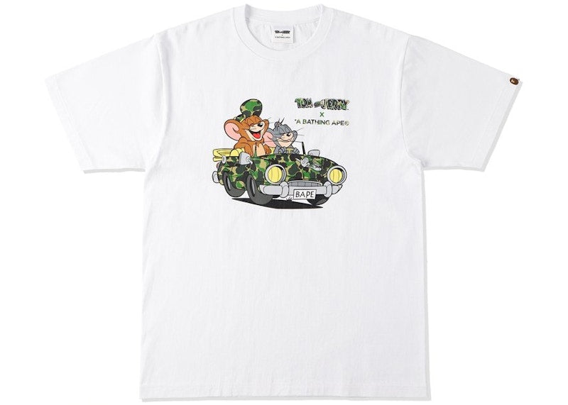 BAPE x Tom and Jerry Cruising Tee White
