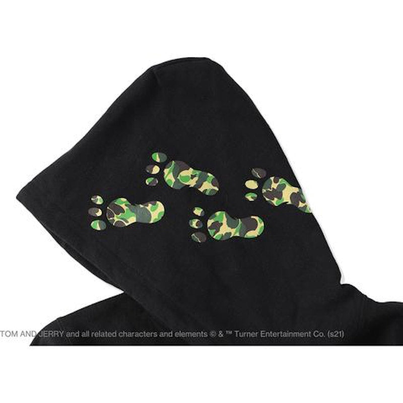 BAPE x Tom and Jerry Footprints Pullover Hoodie Black
