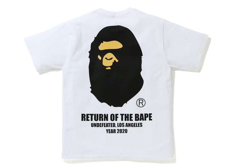 BAPE x Undefeated Ape Head Tee White