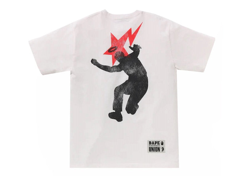 BAPE x Union Pigment Dyed Ape Head Tee White
