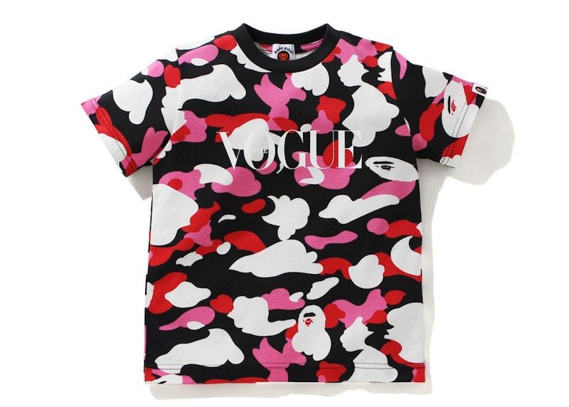 BAPE x VOGUE ABC Camo Tee (Kids) Black Pink White