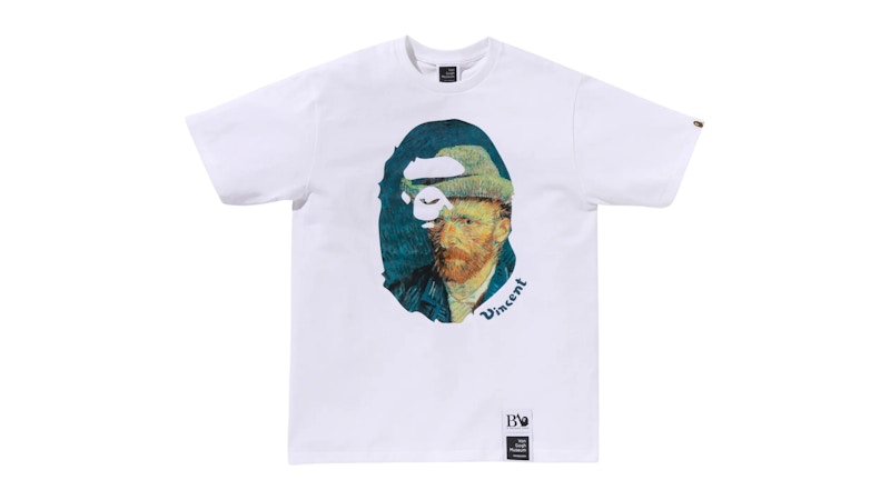 BAPE x Van Gogh Museum Ape Head Canvas Art I Tee White
