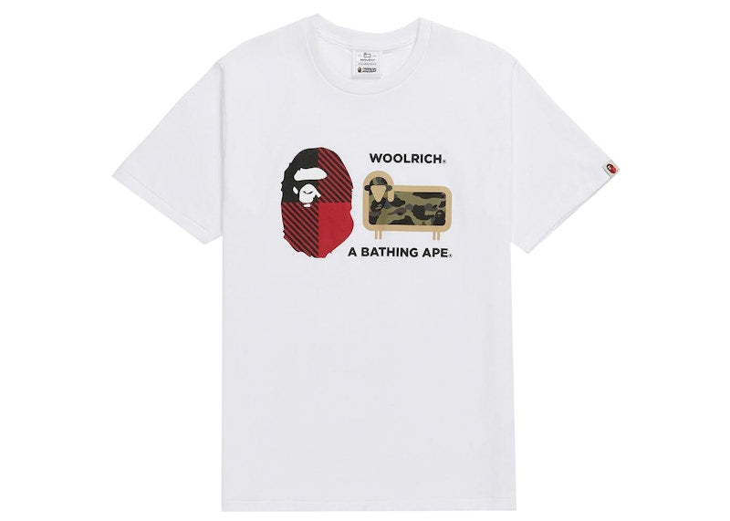 BAPE x Woolrich Tee White