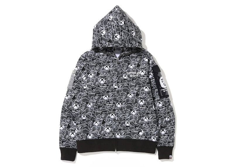 BAPE x Xbox Camo Full Zip Hoodie Black