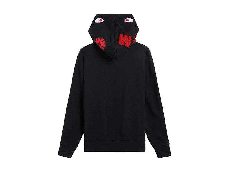 BAPE x adidas Shark Fleece Full Zip Hoodie Black