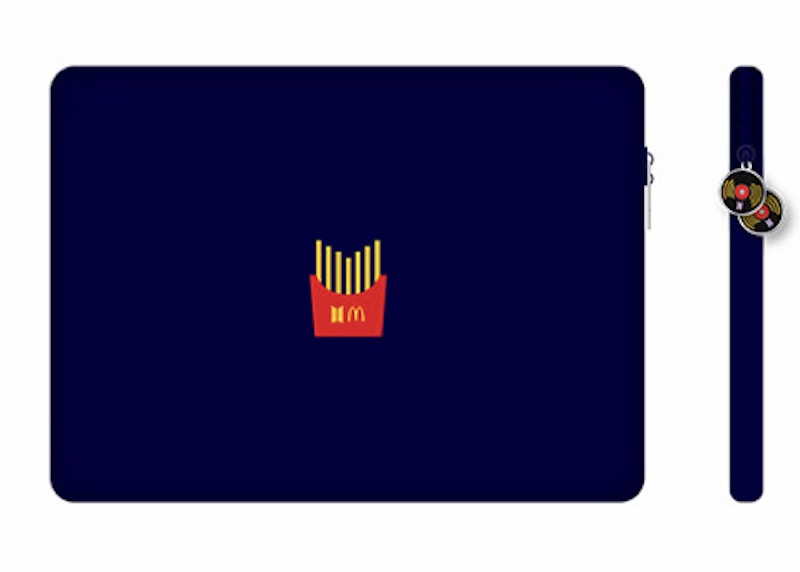 BTS x Mcdonald's Logo Laptop Pouch (13 Inch) Blue