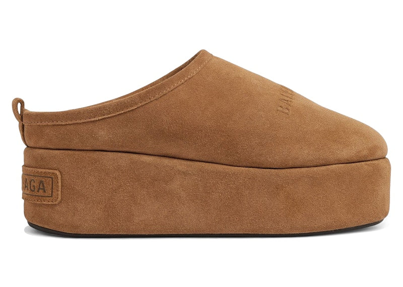 Balenciaga Alaska Soft Platform Mule Brown White (Women's)