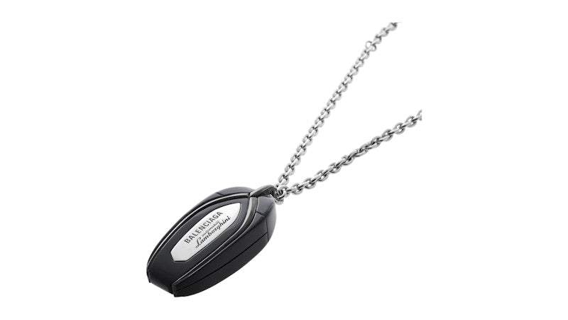 Balenciaga Automobil Lamborghini Car Key Necklace Jewlery Silver/Black