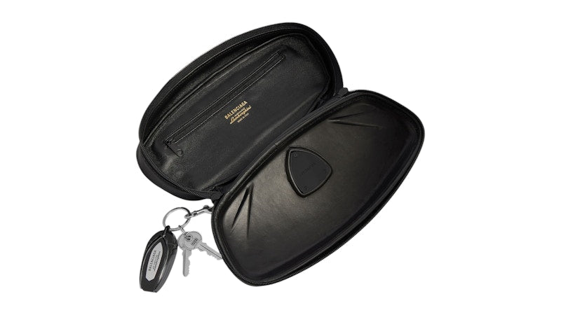 Balenciaga Automobil Lamborghini Clutch With Charms Bag Black