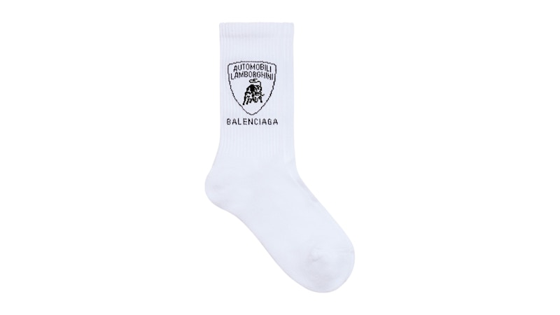 Balenciaga Automobil Lamborghini Socks White/Black