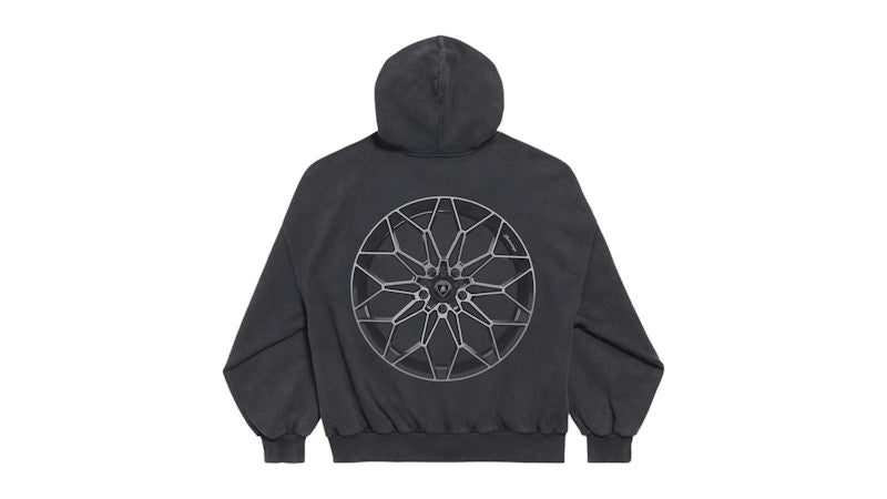Balenciaga Automobil Lamborghini Zip-Up Small Fit Hoodie Faded
