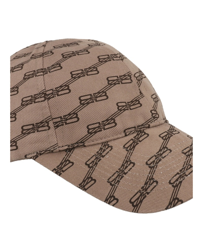 Balenciaga BB Monogram Baseball Cap Beige