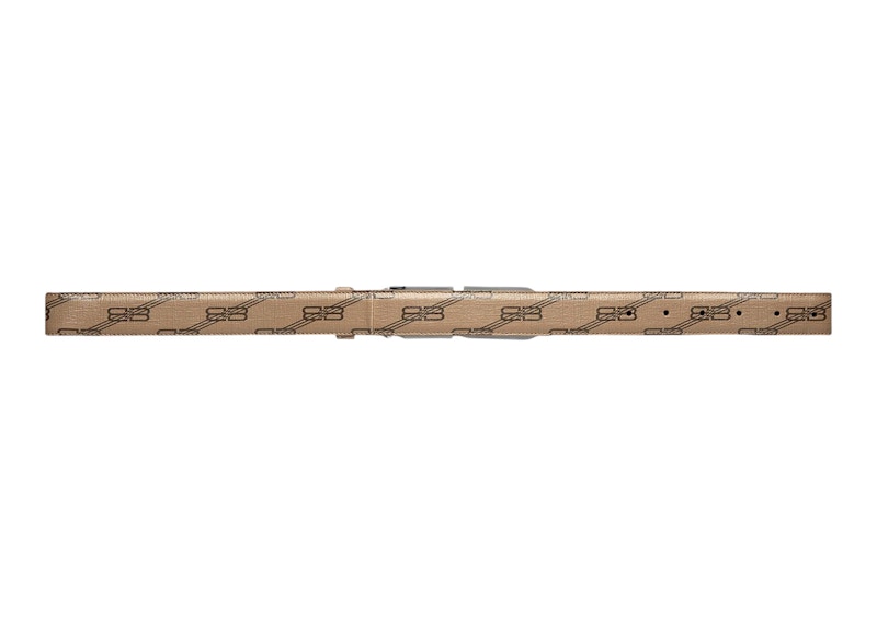 Balenciaga BB Signature Belt 30 MM BB Monogram Beige/Brown
