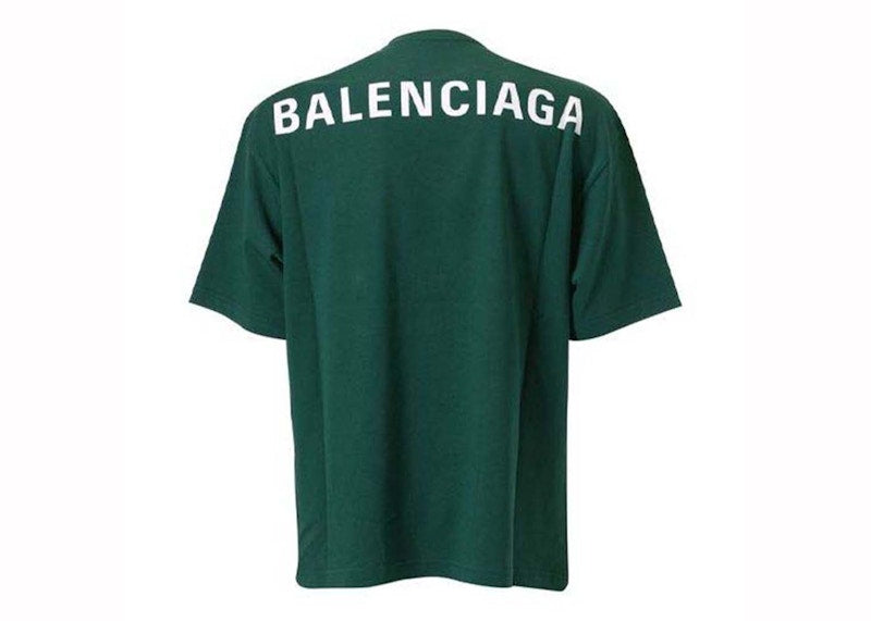 Balenciaga Backlogo T-shirt Green/White