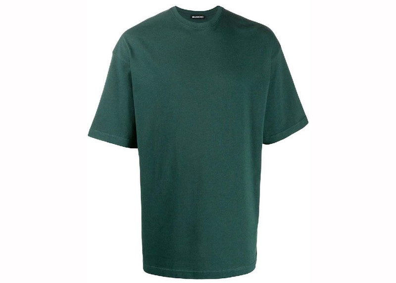 Balenciaga Backlogo T-shirt Green/White