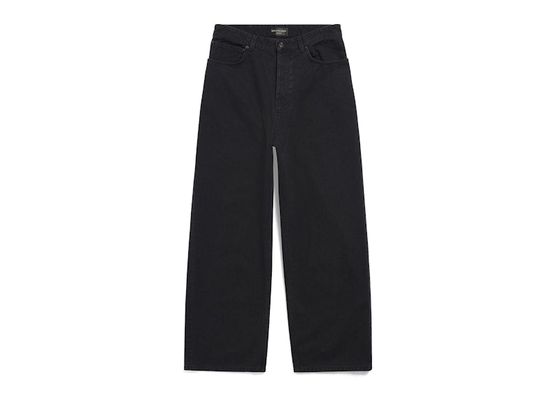 Balenciaga Baggy Soft Left Hand Denim Pants Black