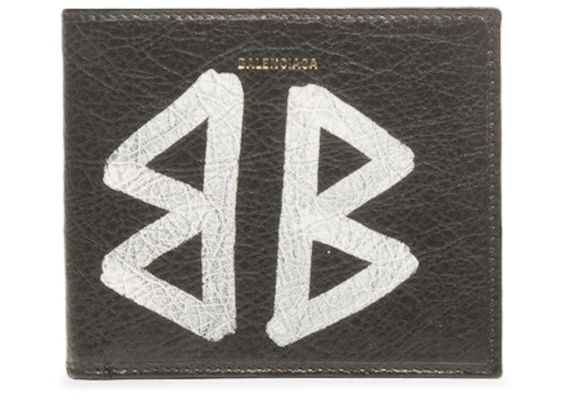 Balenciaga Bazar Square Wallet Graffiti Black/White