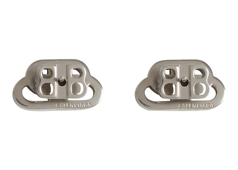 Balenciaga BB XS Stud Earrings Crystal/Silver