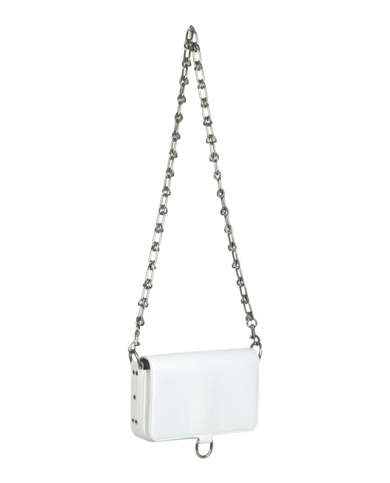 Balenciaga Bondag Wallet On A Chain Optic White