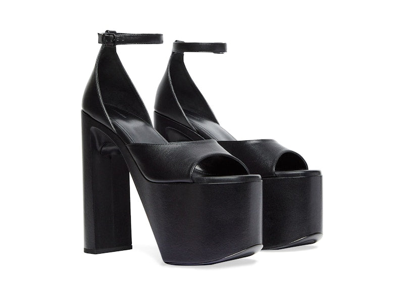 Balenciaga Camden 160mm Sandals Black Leather (Women's)