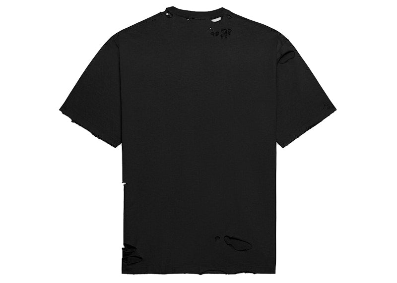Balenciaga Caps Destroyed Flatground T-shirt Black
