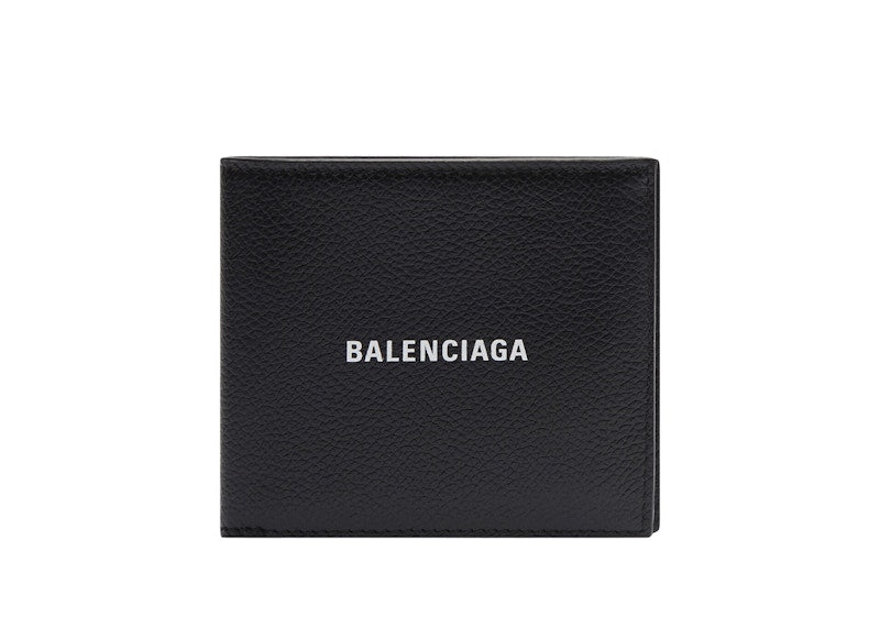 Balenciaga Cash Square Folded Coin Wallet Black/White