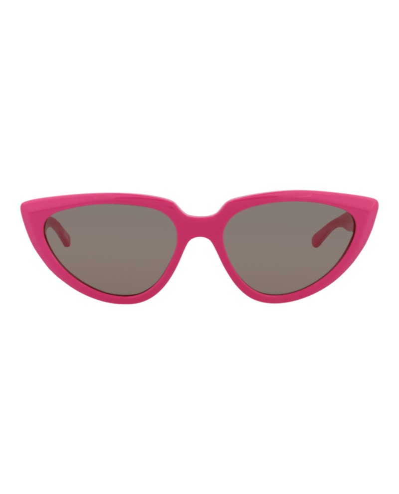 Balenciaga Cat Eye-Frame Acetate Sunglasses Fuchsia/Brown (BB0182S-30011370-003)