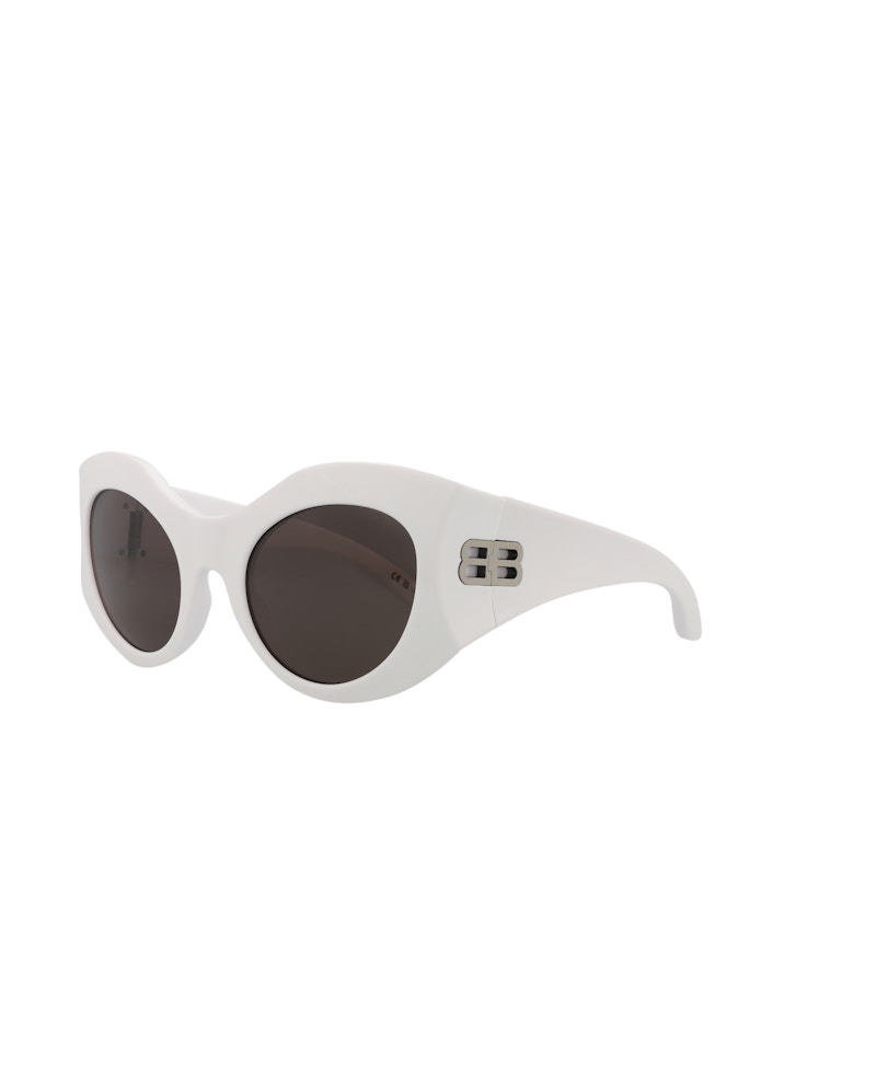 Balenciaga Cat Eye-Frame Bio Injection Sunglasses White/White/Grey (BB0256S-30013971-003)