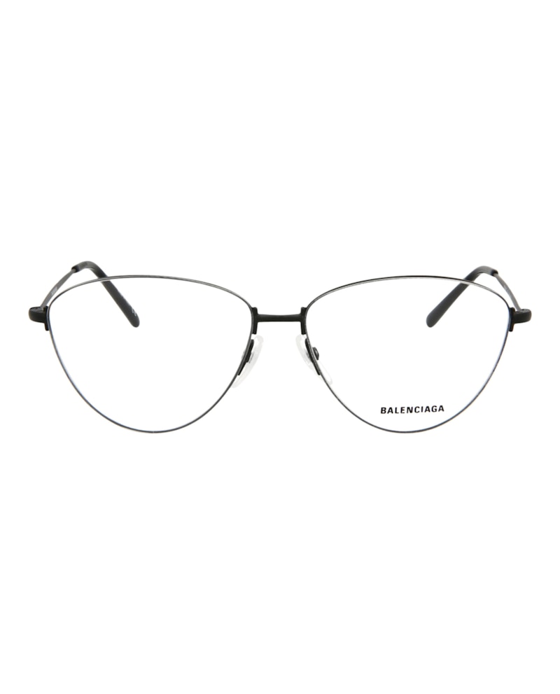 Balenciaga Cat Eye-Frame Metal Optical Frames Black Black Transparent (BB0034O-30006639-001)