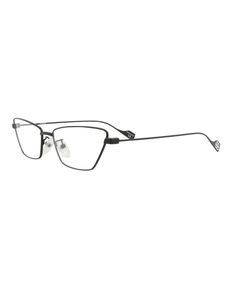 Balenciaga Cat Eye-Frame Metal Optical Frames Black Black Transparent (BB0091O-30008429-001)
