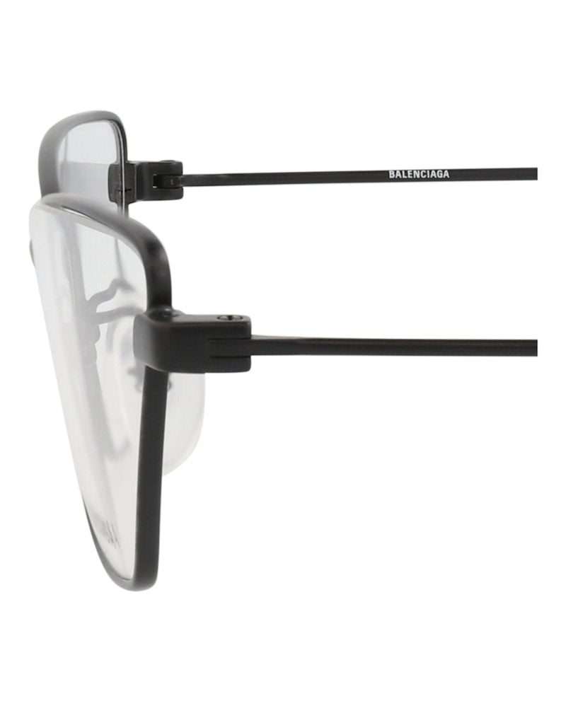 Balenciaga Cat Eye-Frame Metal Optical Frames Black Black Transparent (BB0091O-30008429-001)