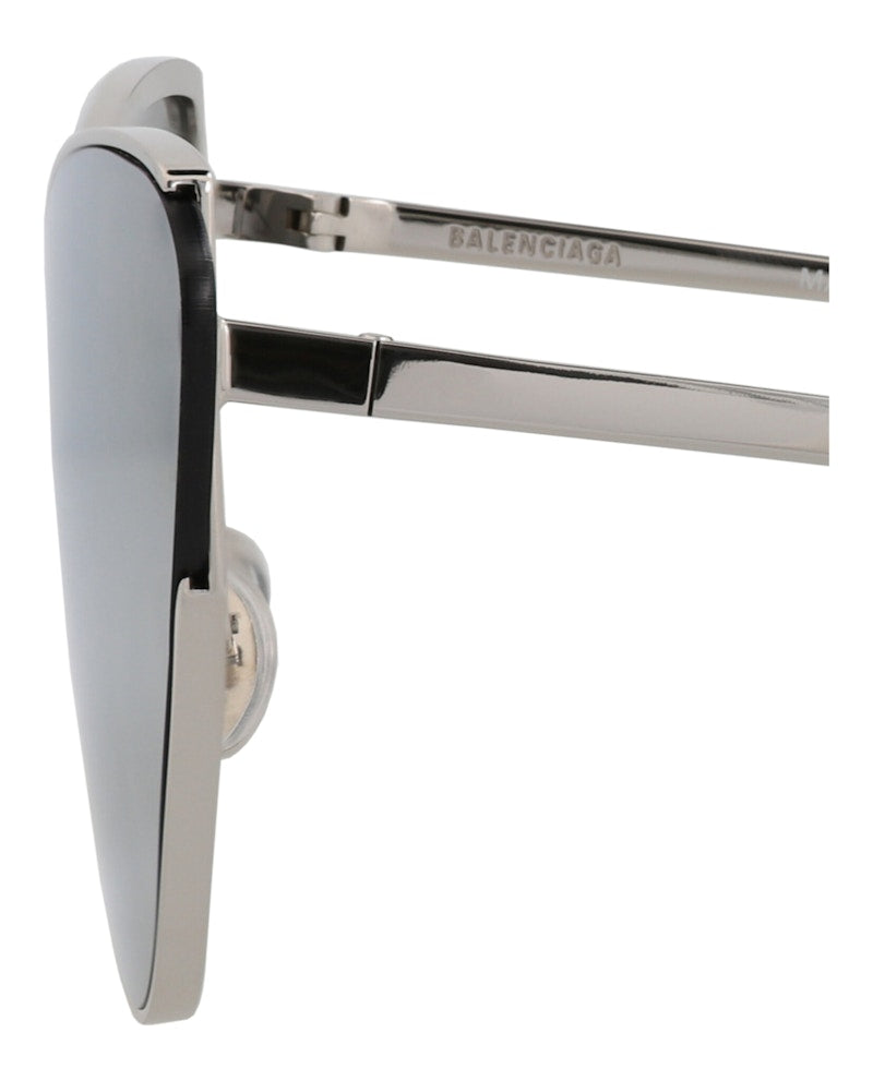 Balenciaga Cat Eye-Frame Metal Sunglasses Silver White (BB0191S-30011959-005)