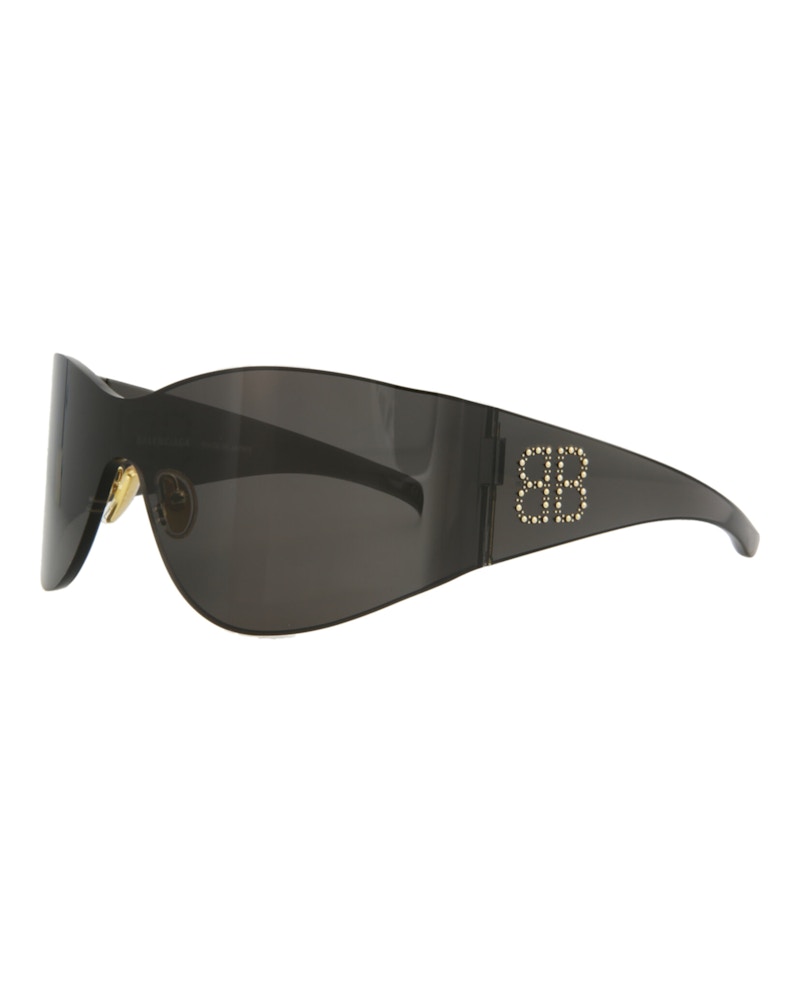 Balenciaga Cat Eye-Frame Nylon Sunglasses Grey/Grey/Grey (BB0122S-30009742-004)