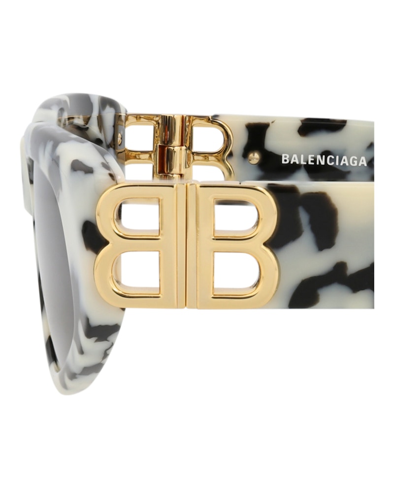 Balenciaga Cat Eye-Frame Recycled Acetate Sunglasses Havana Gold Grey (BB0095S-30008868-010)