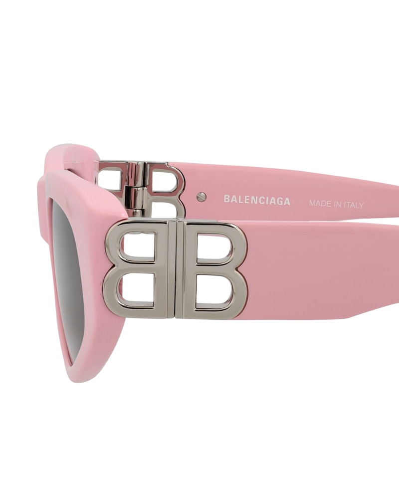 Balenciaga Cat Eye-Frame Recycled Acetate Sunglasses Pink/Silver/Grey (BB0095S-30008868-013)