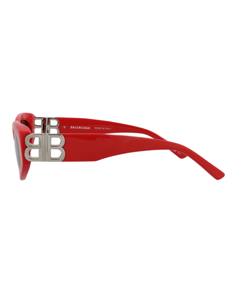 Balenciaga Cat Eye-Frame Recycled Acetate Sunglasses Red/Silver/Grey (BB0095S-30008868-016)