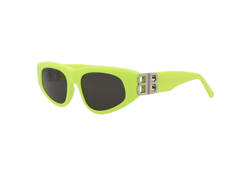 Balenciaga Cat Eye Sunglasses Yellow/Silver/Grey (BB0095S-30008868-007)