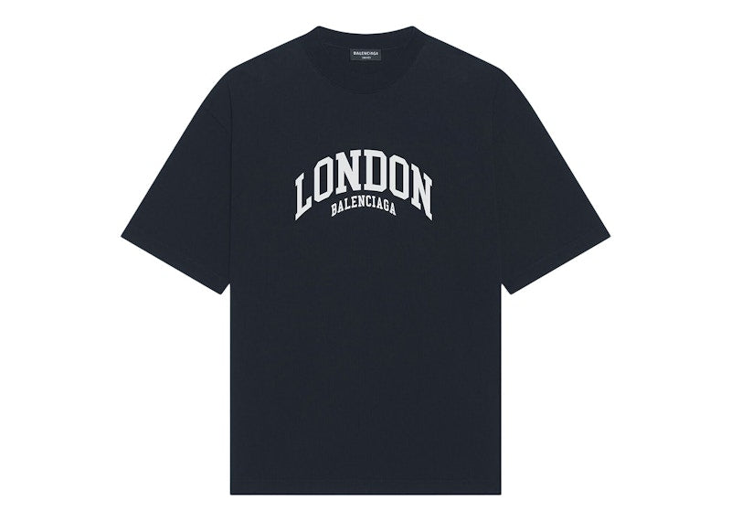 Balenciaga Cities London Medium Fit T-Shirt Black/White