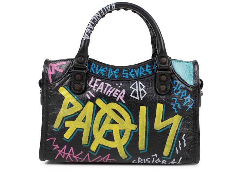 Balenciaga City Classic Graffiti Mini Black Multicolor