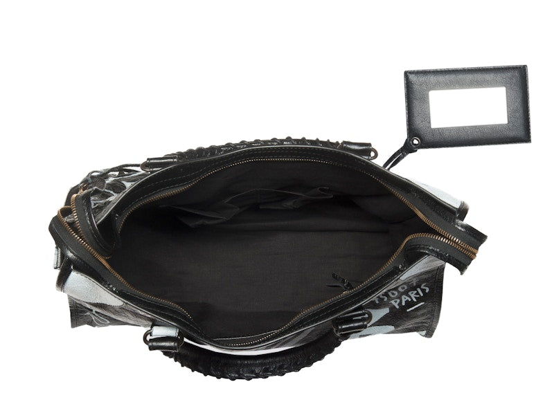 Balenciaga Classic City Graffiti Medium Black/White