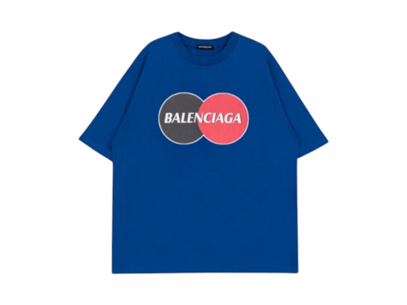 Balenciaga Credit Card Logo T-shirt Blue