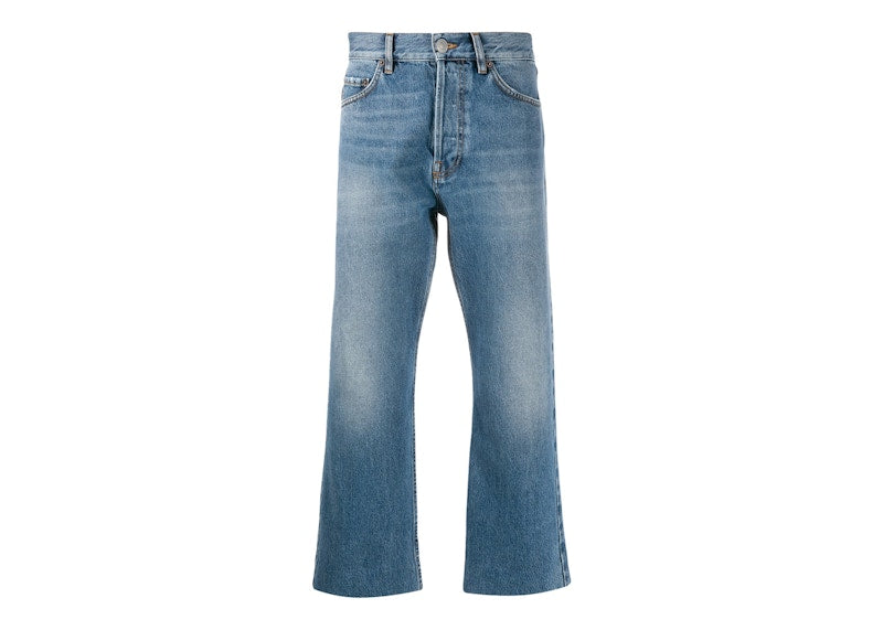 Balenciaga Cropped Straight Leg Jeans Blue