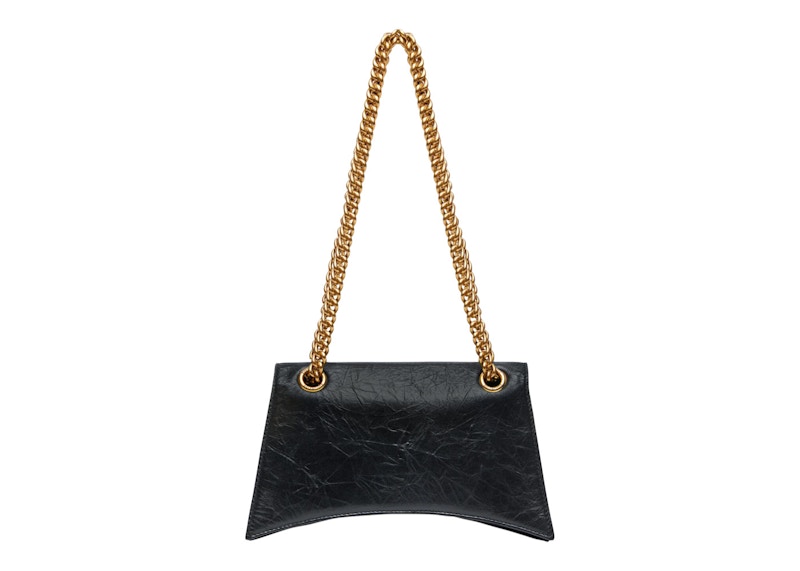 Balenciaga Crush Chain Shoulder Bag Small Black/Aged Gold