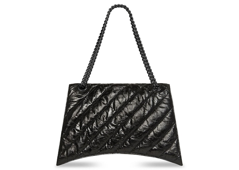 Balenciaga Crush Quilted Large Chain Bag Black