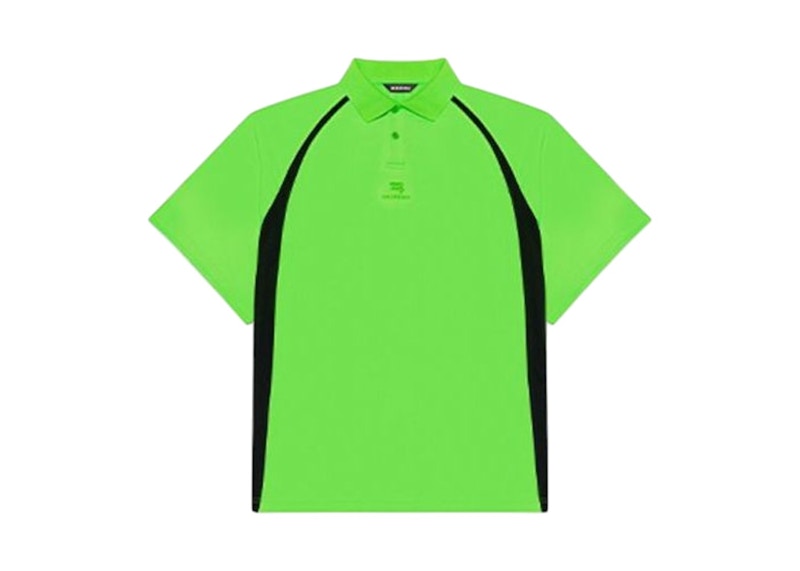 Balenciaga Embroidery Polo Shirt Green/Blacak