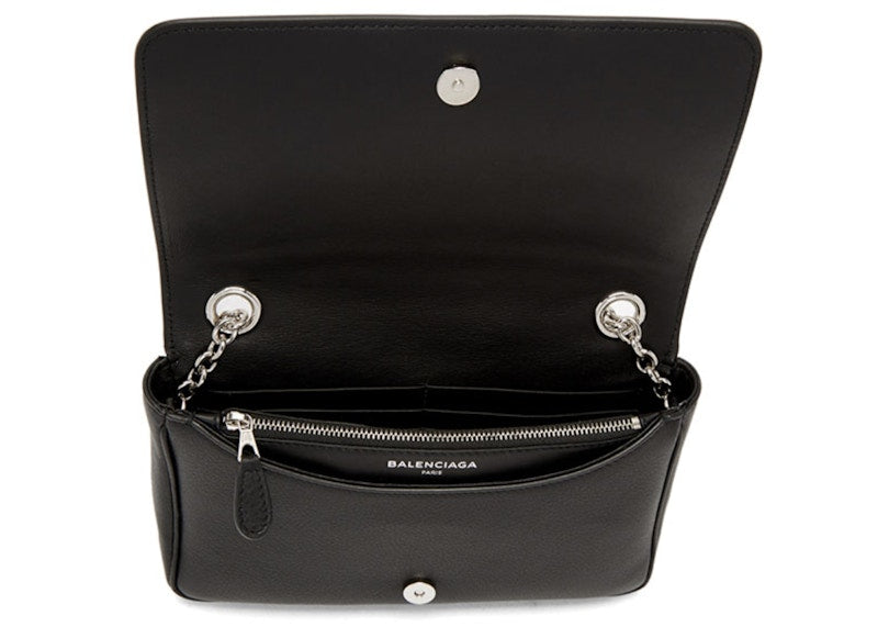 Balenciaga Everyday Chain Wallet Bag Black