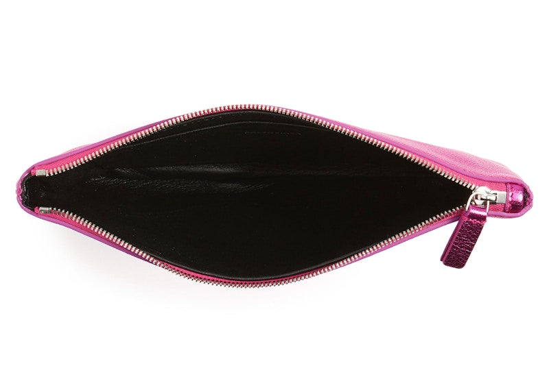 Balenciaga Everyday Leather Pouch Metallic Pink