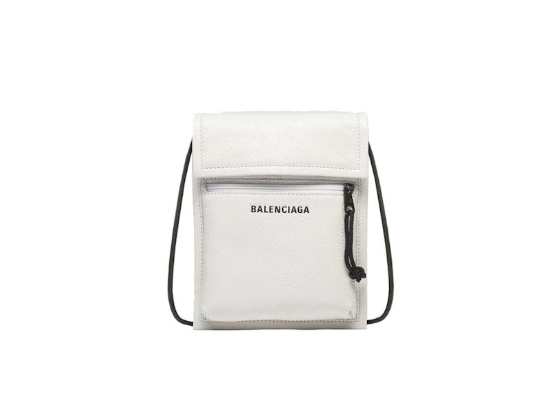 Balenciaga Explorer Strap Pouch White Black